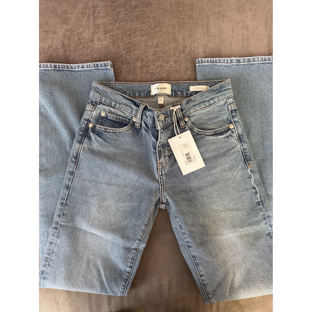 Frame The Rodeo Low Rise Bootcut Jeans Light Indigo Blue Size 25 NWT - Picture 4 of 5